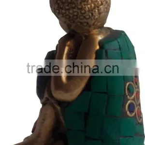 Buddha With Blue Stone Work thumbnail-2