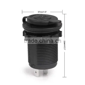 Waterproof DC Car Cigarette Lighter Socket With Cap thumbnail-6
