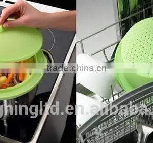 Vegetable Food Microwave Silicone Steamer Portable Could Used for Travel Picnic Camp thumbnail-5