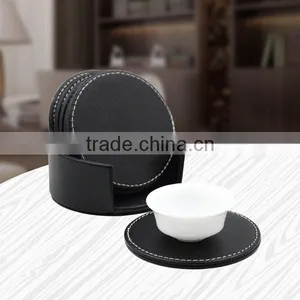 Cheap Promotion PU Leather Coaster,Heat Insulation Beer Pad thumbnail-1