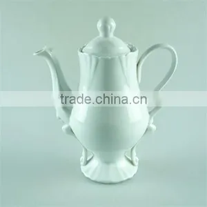 Cheap Ceramic White Tukish Style Tea Pot for Whole Sale thumbnail-1