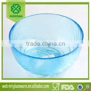Reusable Colorful Glass Salad Bowl Shallow Fruit Bowl thumbnail-1