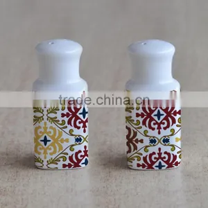 Ceramic Spice, Salt and Pepper Shaker Set With Decal thumbnail-1