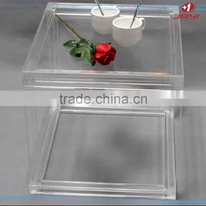 China Manufacturer Wholesale Plexiglass Modern Coffee Side Table thumbnail-2