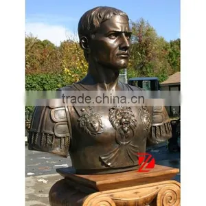 Bronze Caesar Bust Sculpturegarden Great Man Statue thumbnail-1