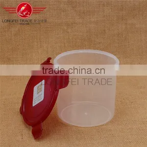 OEM Household 4pcs Cylindrical Plastic Preservation Box / Food Storage Box With Lid thumbnail-4