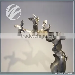 Western Abstract Art Stainless Steel Home Sculpture thumbnail-1