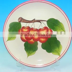 ROUND GRAPE WHITE CERAMIC PLATE thumbnail-1