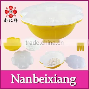 Two Layers Plastic Plum Blossom Shape Kitchen Sieve thumbnail-1