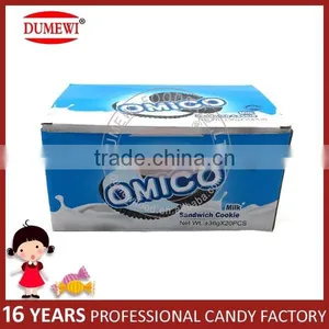 Halal Biscuits Mini Sandwich Milk Flavor Filled Biscuits Cookies thumbnail-6
