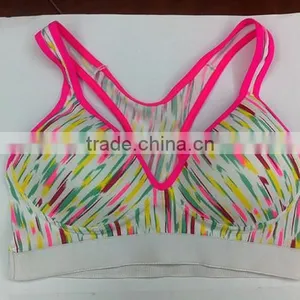 Ladies Sports Bra Top With Cups and Race Back Shape thumbnail-1