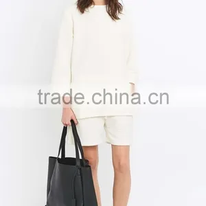 Best Selling Women 100% Polyester White Sweatshirt for Sale thumbnail-4