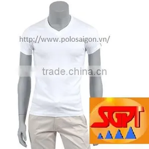 Men T Shirts, V Neck, Short Sleeve , 100% Cotton thumbnail-2