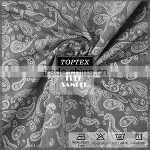 Woven High Quality Floral Printed CHAMBRAY Fabric for Clothes thumbnail-3