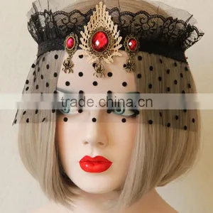 Dancing Party Princess Mask,Japan Half Face Vizor,crystal Decorative Crown Masks thumbnail-5