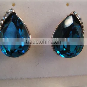 Blue Crystal Earrings Fashion of Large Particles.Holiday Gifts thumbnail-1