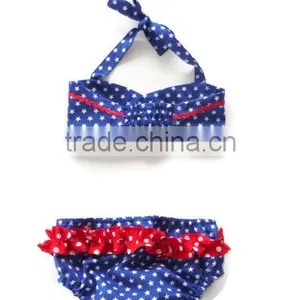 Children Swimwear Summer Beach Clothes Set Baby Girl Bikini Vintage Style Bikini Baby Pageant Wear thumbnail-2