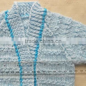 Baby Boy Newborn Sweater Hand Knit Cardigan thumbnail-3