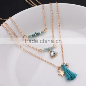 Zm35324a Fashion Jewelry 2017 Hot Sale Multi Layer Sweater Necklace thumbnail-2