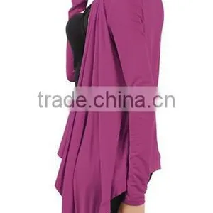 Plus Size Women Clothing Stretch Fabric Draping Long Sleeve Open Cardigan 2016 Women thumbnail-5
