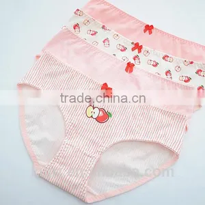 Cotton Seamless Brief Ladies Underwear Manufacturers Love Cute Pink Apple thumbnail-2