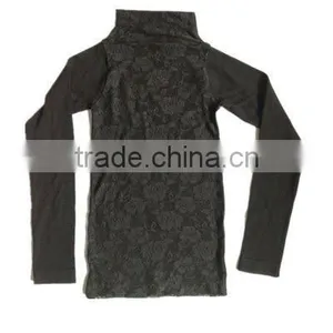 Lace Front Long Sleeve High Neck Seamless Underwear thumbnail-1