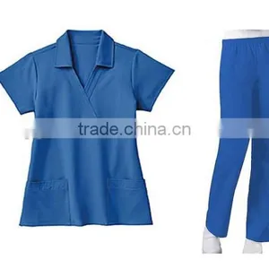 Body Fit Mock Wrap Hospital Staff Uniform thumbnail-6