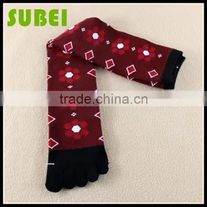Warm Christmas Stockings,Their Five Fingers Wool Mixed High Boots Socks thumbnail-2
