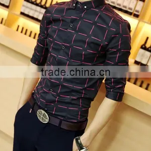 Thin Section Plaid Shirt With Short Sleeves thumbnail-3