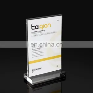 Free Sample Store Clear Pop Promotional Acrylic Tabletop Display Sign Holder thumbnail-3
