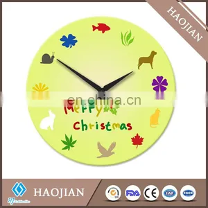 Sublimation Personalized Christmas Glass Clock thumbnail-1