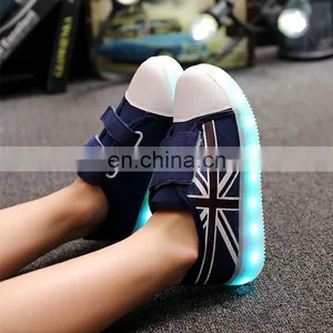 Latest Design USB Charge Children Kids Boys and Girls Light up Canvas Shoes LED Shoes thumbnail-4
