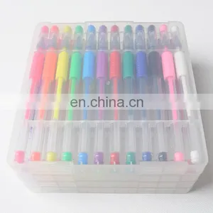 Rainbow Eco-friendly Gel Pen Set With Case Pack 6 8 10 12 24 48 With PP Case thumbnail-1