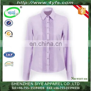 Ladies Business Shirt Hot Style Ladies Uniform Shirt Design thumbnail-1