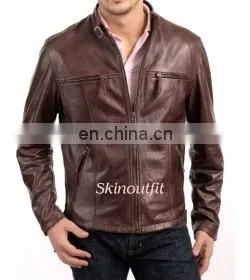 Mens Leather Jacket High Quality With Design Well thumbnail-1