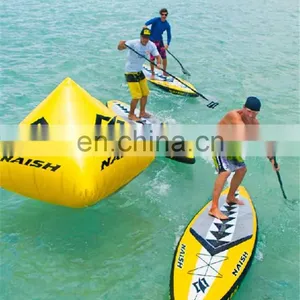 China Customized Yellow Triangle Swim Floating Advertising Inflatable Buoy for Sale thumbnail-5