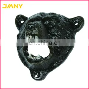 Custom Cast Iron Wall Mount Grizzly Bear Beer/Soda Bottle Opener thumbnail-4