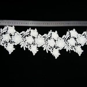 New Fashion White Cotton Sewing Embroidery Machine Lace Trim Fabric thumbnail-4