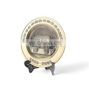 Custom Embossed Round Metal Commemorative Plates for Sale thumbnail-1