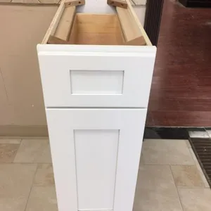 White Shaker Style Modular Kitchen Cabinet thumbnail-1