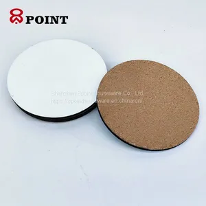 Round Anti-slip Mats&pads Wooden Personalised Coaster thumbnail-1