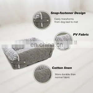 Pet Mat Cushion for Dogs and Cats-Snuggly Orthopedic Sleeper With More Filling on 3 Sides-Nonslip and Waterproof Bottom thumbnail-4