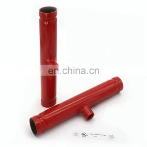 6" Red Painted Grooved Fire Fighting Pipe thumbnail-1