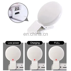 New Design USB Rechargeable Portable Mini Selfie Ring Light Clip-on Mobile Phone LED Flash Fill Light thumbnail-7