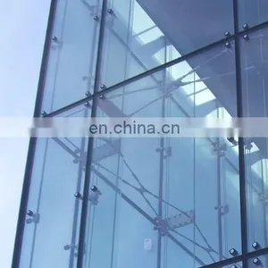 Glass Curtain Wall Ultra Clear Low Iron Heat Soaked Test Tempered Laminated Double Glazing Panels Facade Cost per Square Meter thumbnail-2