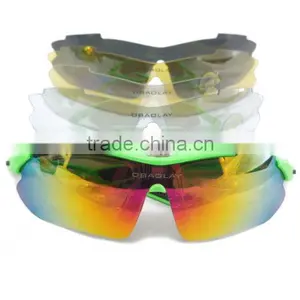 Green Frame Outdoor Hunting Golf Fishing Hiking Sport Riding Skiing Uv400 Polarized Sunglasses Glasses 5 Lenses Case thumbnail-2