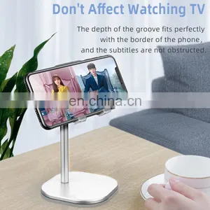 Portable Silicone Aluminum Universal Tablet Phone Holder Desk Stand For Cell Phone Table Holder thumbnail-4