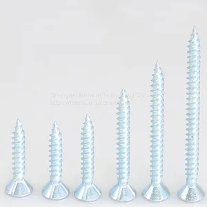 Chipboard Screw C1022 Steel Fiberboard Screws Zinc Wood Screws With 4/6 Nibs Under Head thumbnail-2