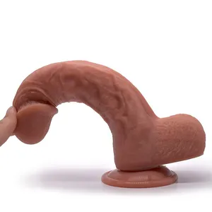 Simulation Penis Liquid Silicone Super Soft Female Masturbation Fake Penis Sex Toy thumbnail-5