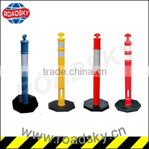 Traffic Heavy Duty Lane Divider Flexible PVC T-top Bollard Quality Choice thumbnail-1